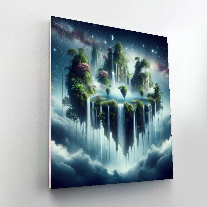 Surreal Dreamscape Oasis Number Painting