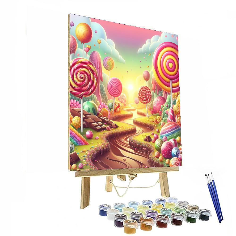 Adventures In A Candy Land Paint By Numbers