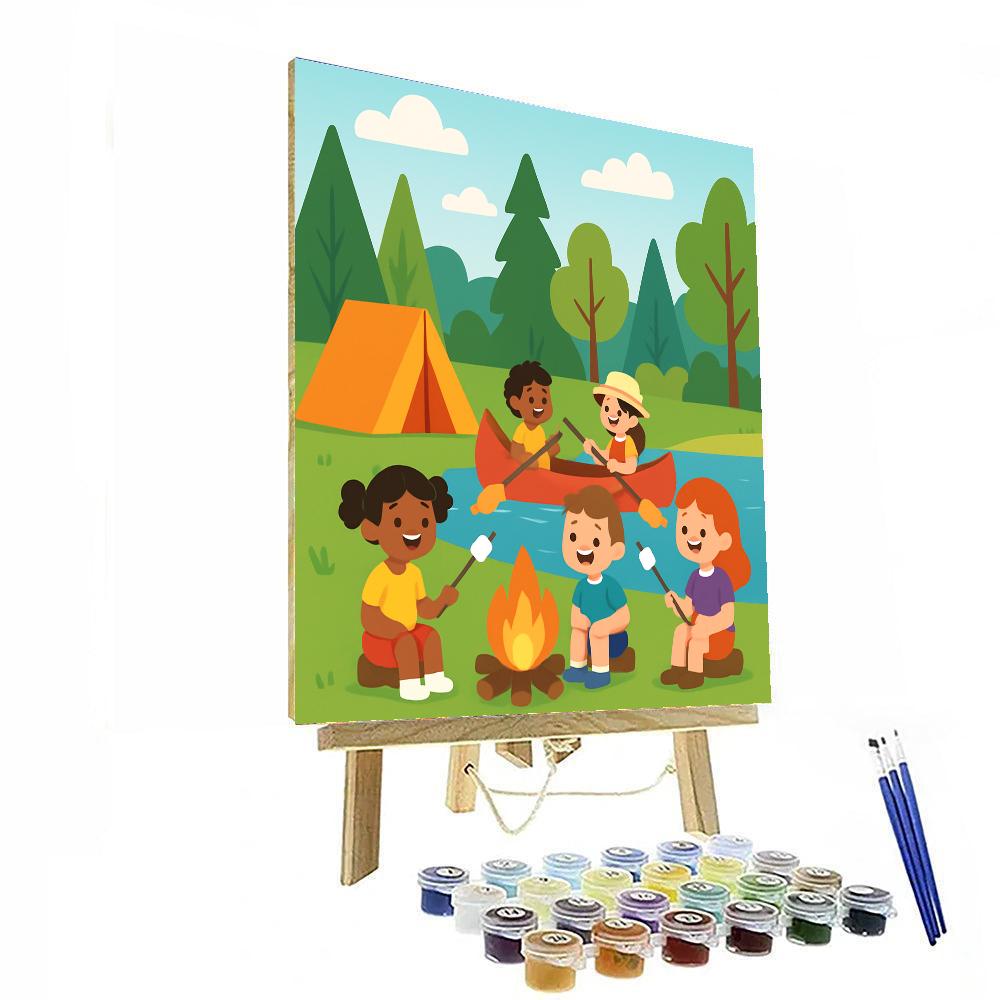 Fun-filled Summer Camp Painting By Numbers Kit