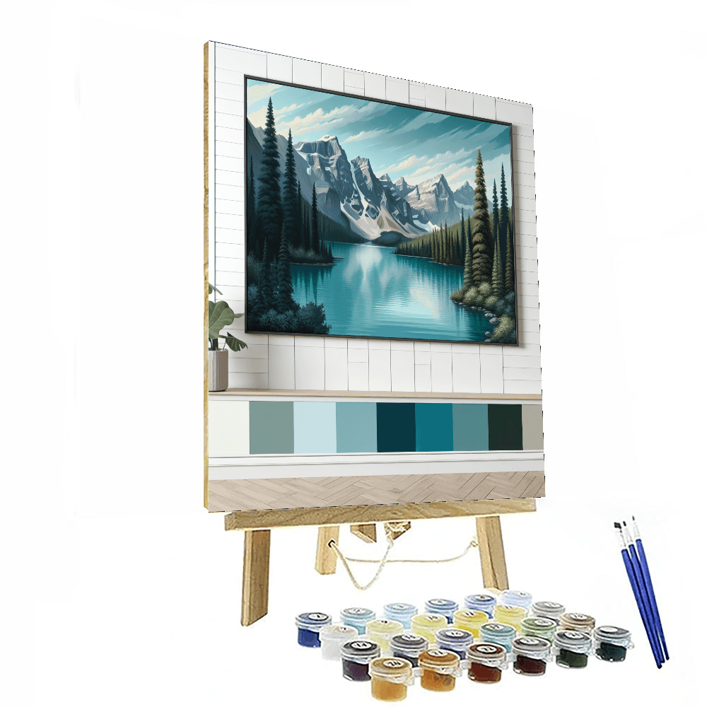 Mystical Mountain Lake Painting By Numbers Kit