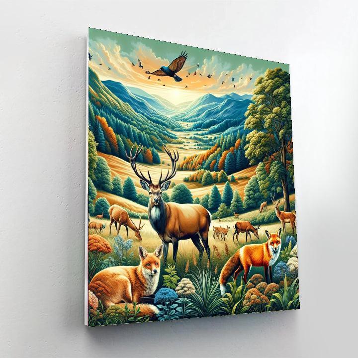Majestic Wildlife Journey Number Painting