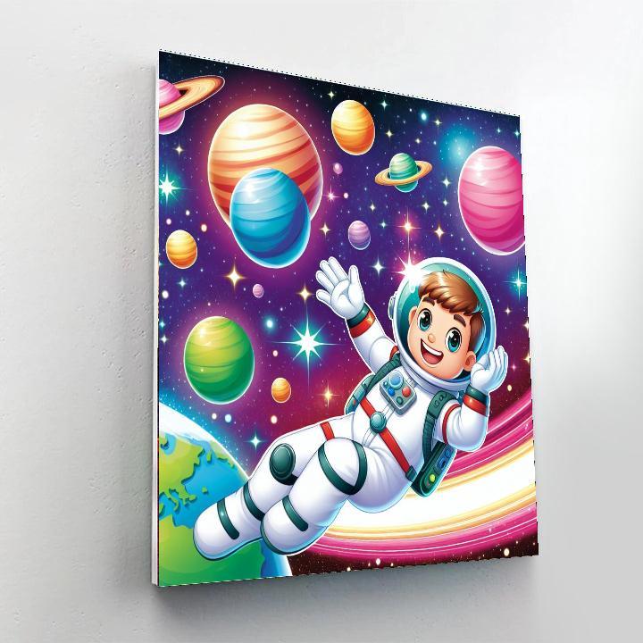 Curious Outer Space Explorers Paint By Numbers Art
