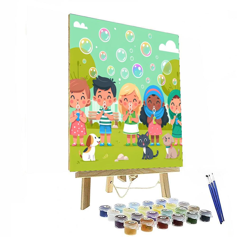 Bubble-blowing Bonanza Number Painting