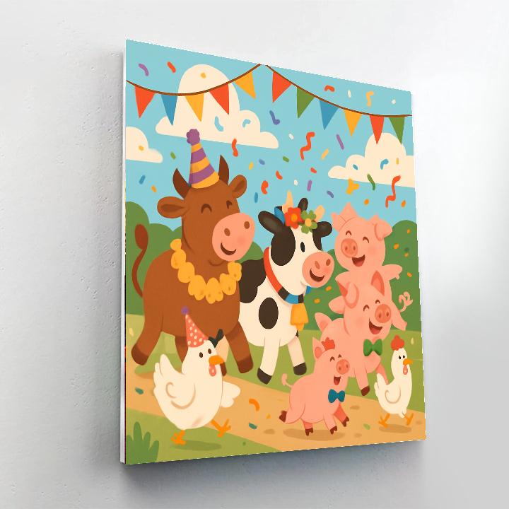 Farmyard Friends Parade Painting By Numbers Kit