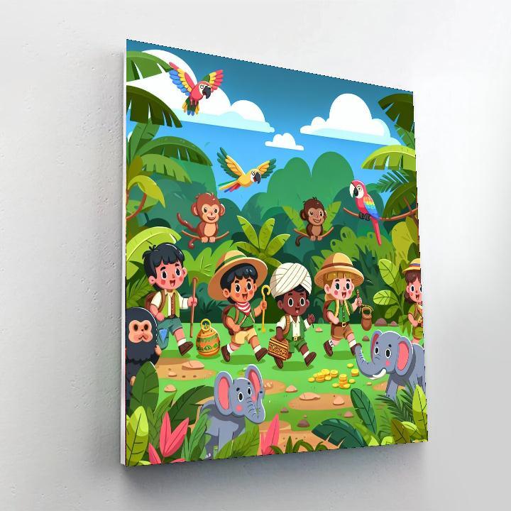 Jungle Treasure Adventure Numbered Painting Kits