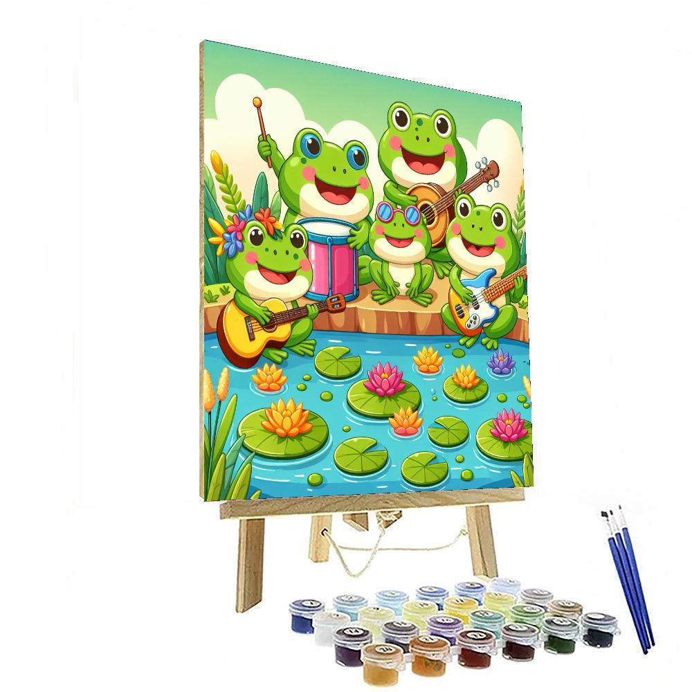 Happy Frog Band Paint By Numbers Art