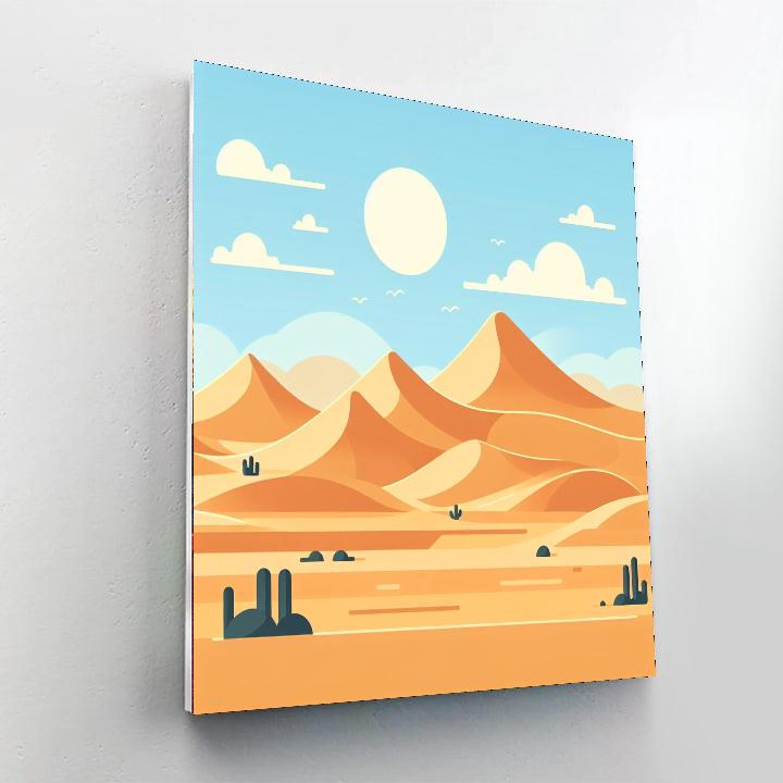 Dazzling Desert Dunes Number Painting
