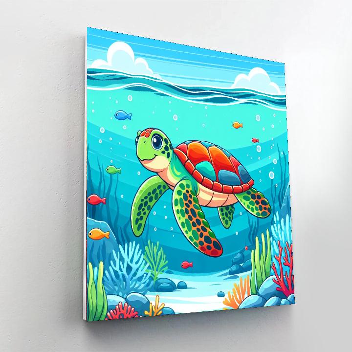 Sea Turtle's Ocean Journey Numbered Painting Kits