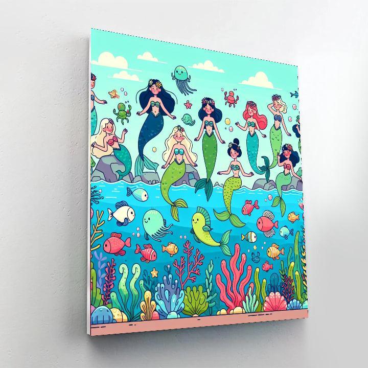 Fairytale Mermaid Lagoon Painting By Numbers Kit