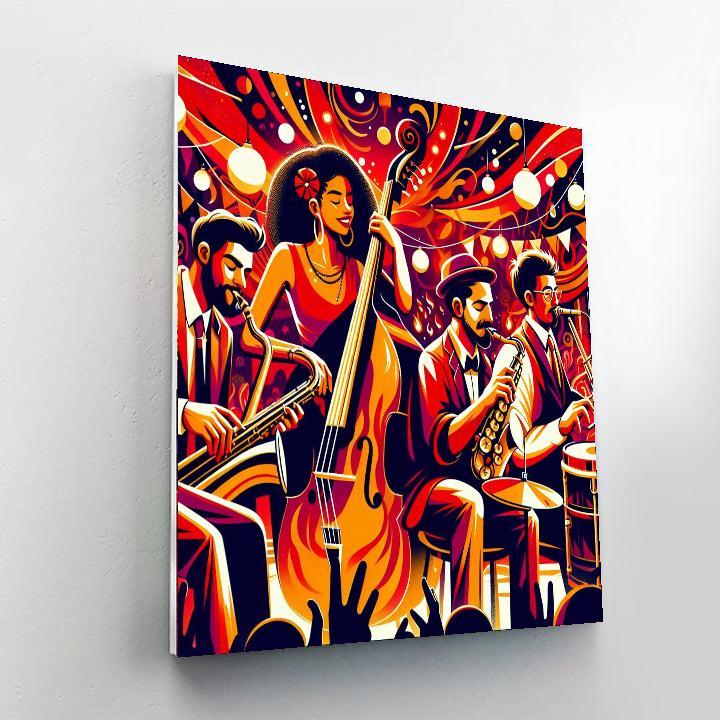 Energetic Jazz Festival Paint By Numbers Art