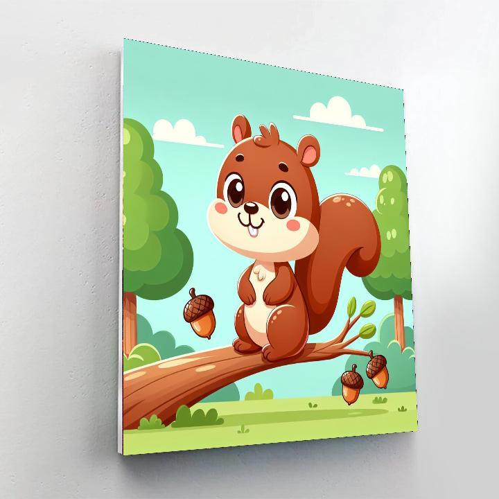 Whimsical Squirrel Paint By Color