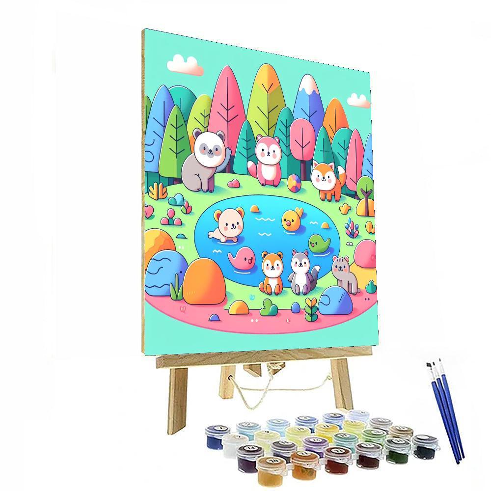 Lively Lakeside Adventure Paint By Number