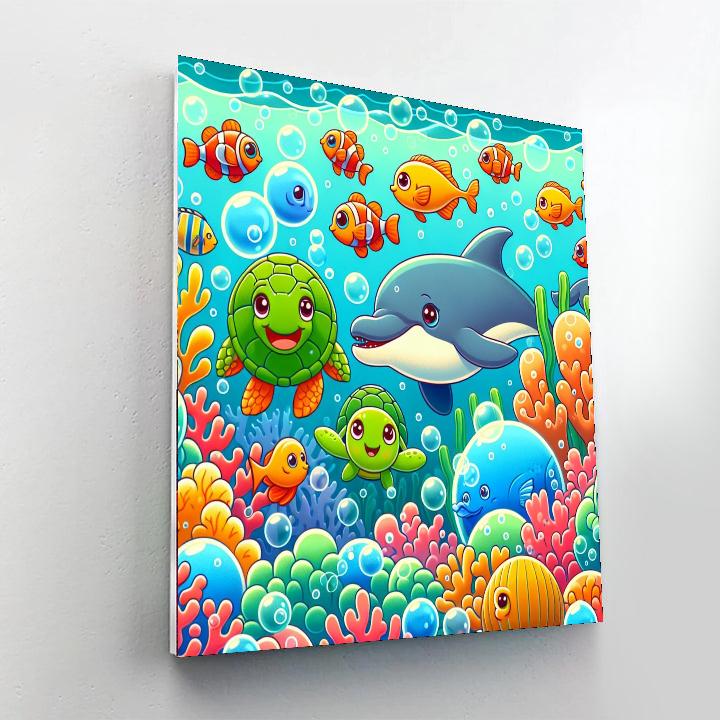 Happy Undersea World Painting By Numbers Kit