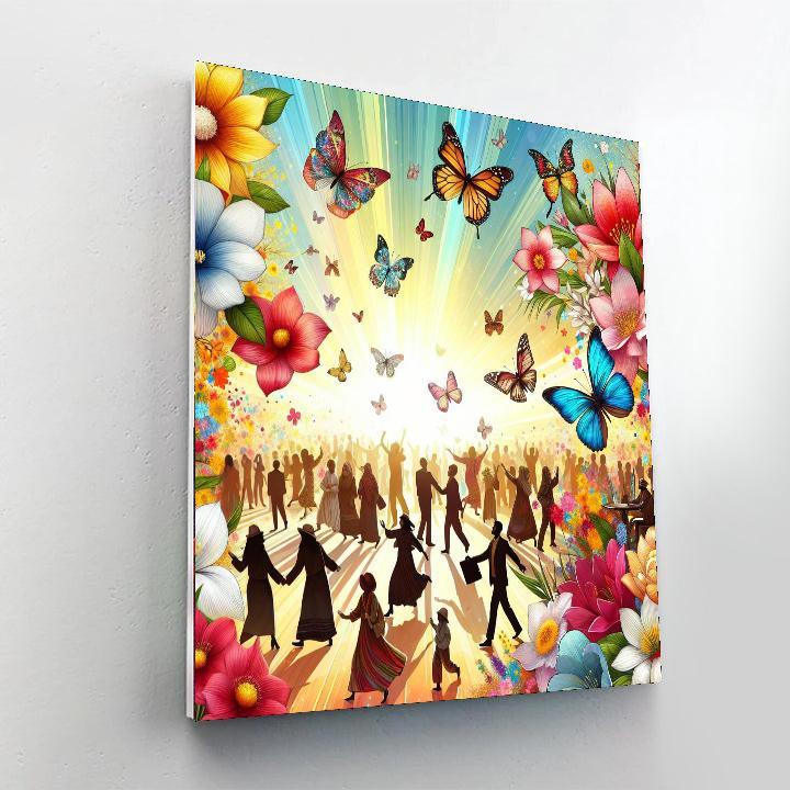 Joyful Spring Blossom Festival Painting By Numbers Kit