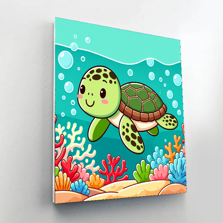 Adorable Sea Turtle Paint By Numbers Kits