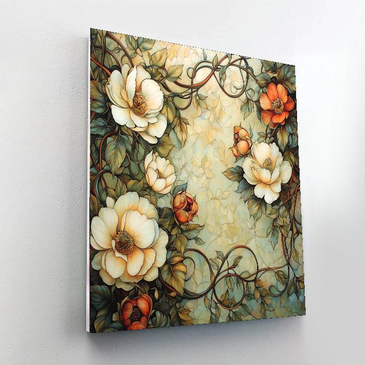 Alphonse Mucha Inspired Timeless Vines  DIY Paint By Numbers