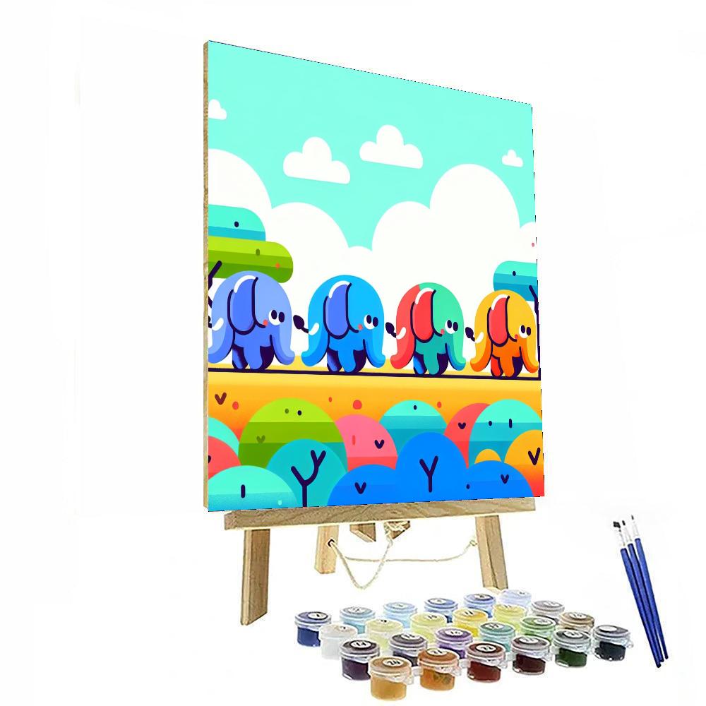 Elephant’s Echoing Escapade Paint By Numbers