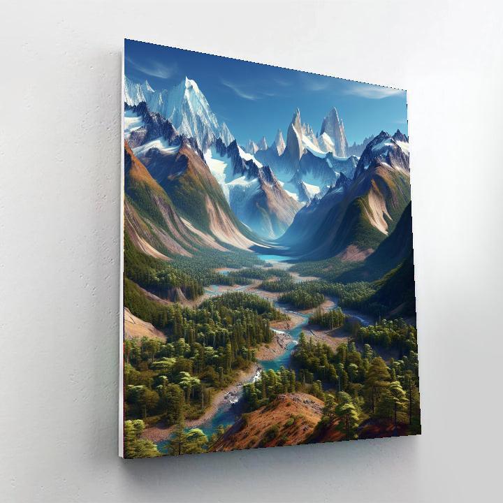 Calm Mountain Retreat Painting By Numbers Kit