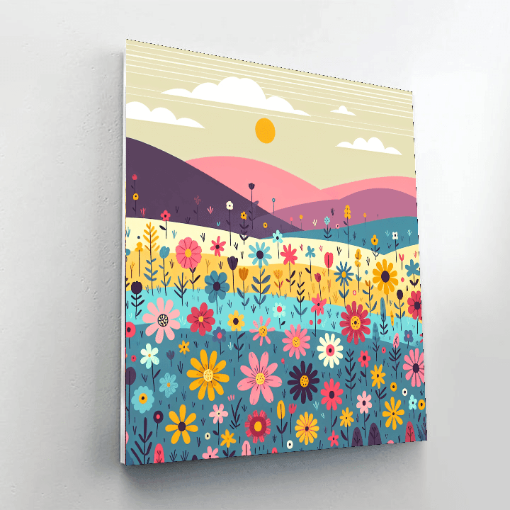 Charming Wildflower Field Paint By Numbers Kits