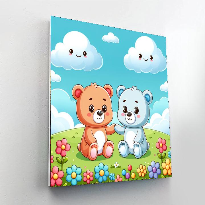 Cuddle Time With Bear Friends Paint By Numbers