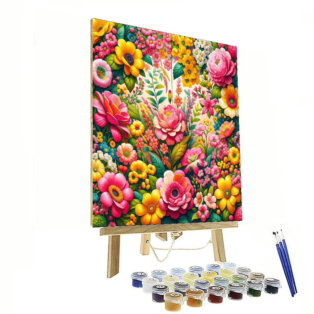 Joyful Floral Garden Paint By Numbers Kits