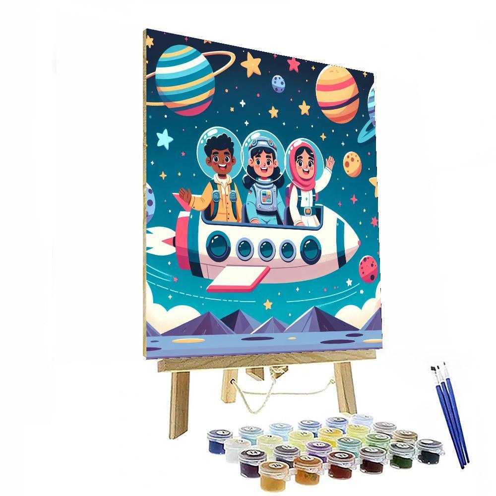 Galactic Travel Team Painting By Numbers Kit