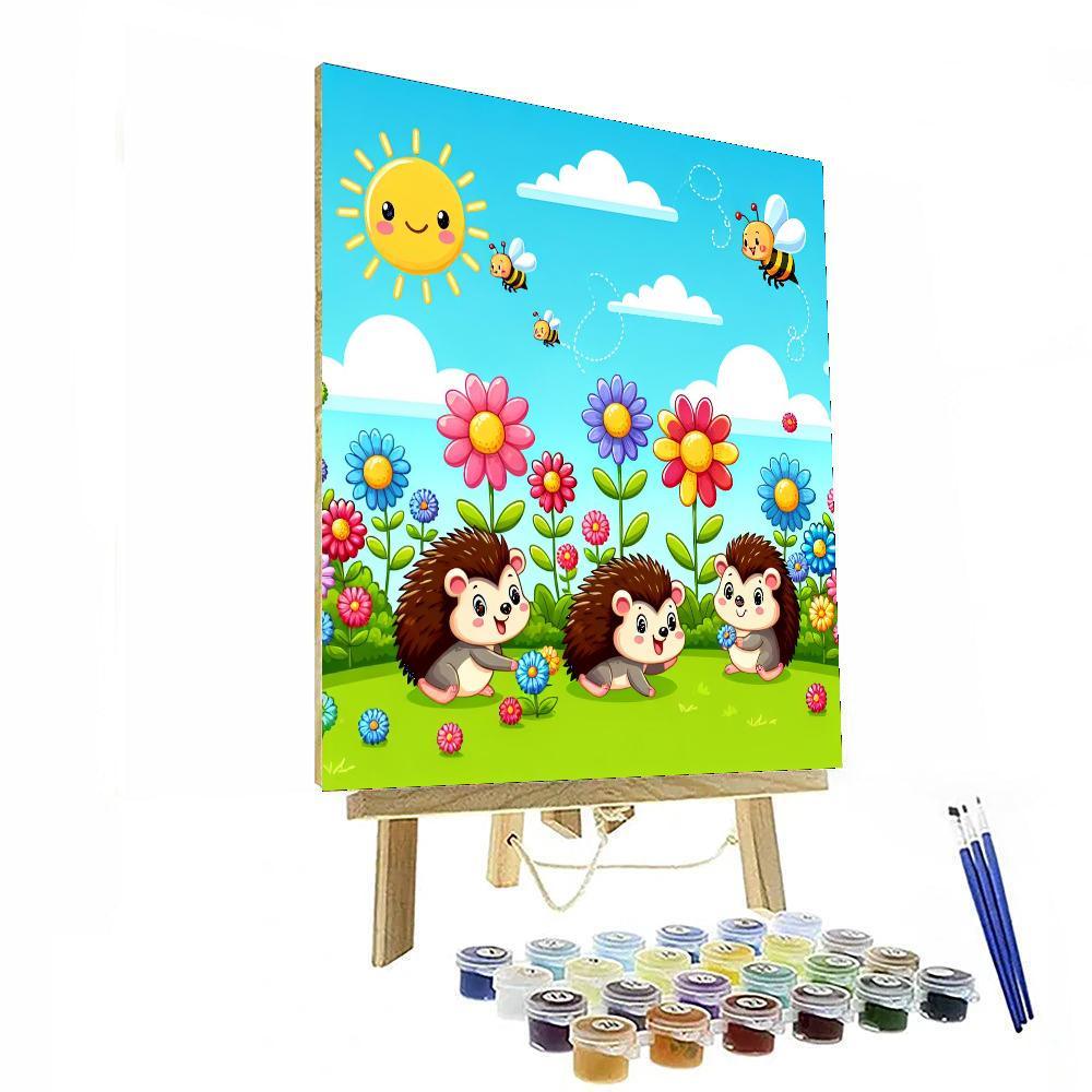 Happy Hedgehog Garden Paint By Number