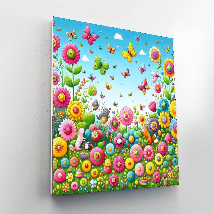 Whimsical Flower Wonderland Paint By Numbers