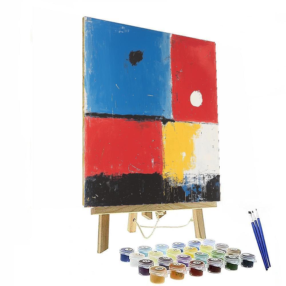 Joan Miró Inspired Abstract Radiance  Number Painting