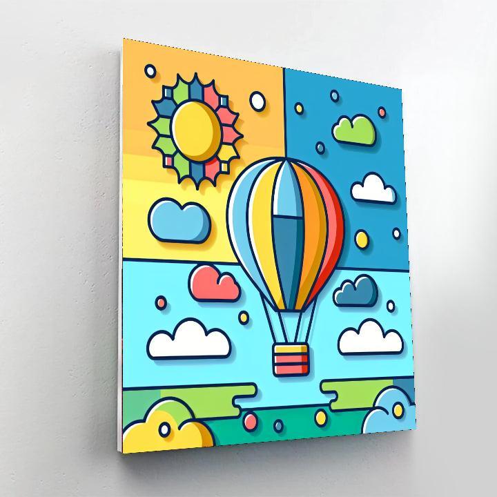 Sunny Skies Balloon Ride Numbered Painting Kits