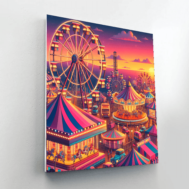 Retro Carnival Fun Paint By Numbers