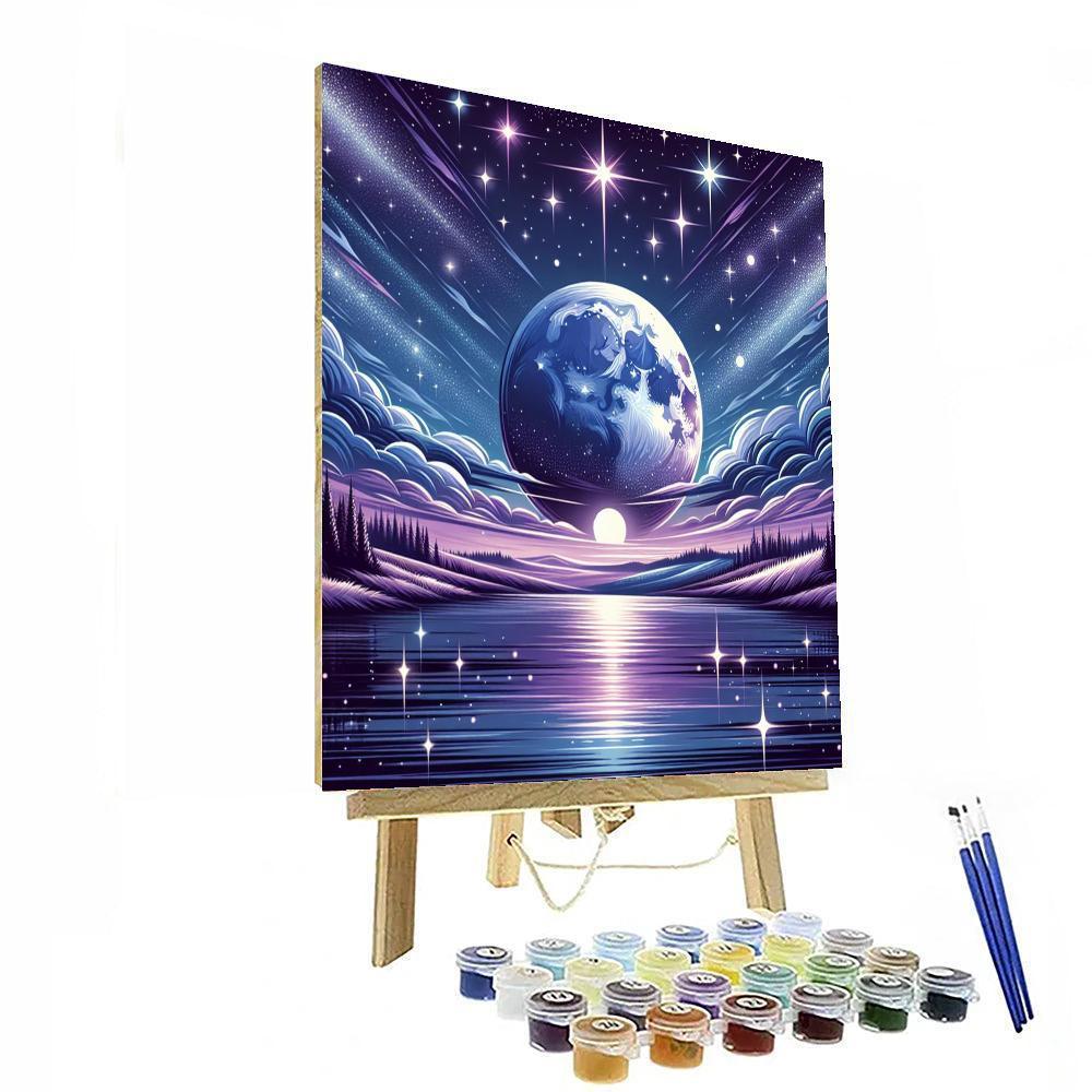 Dazzling Starlit Sky Paint By Numbers Art