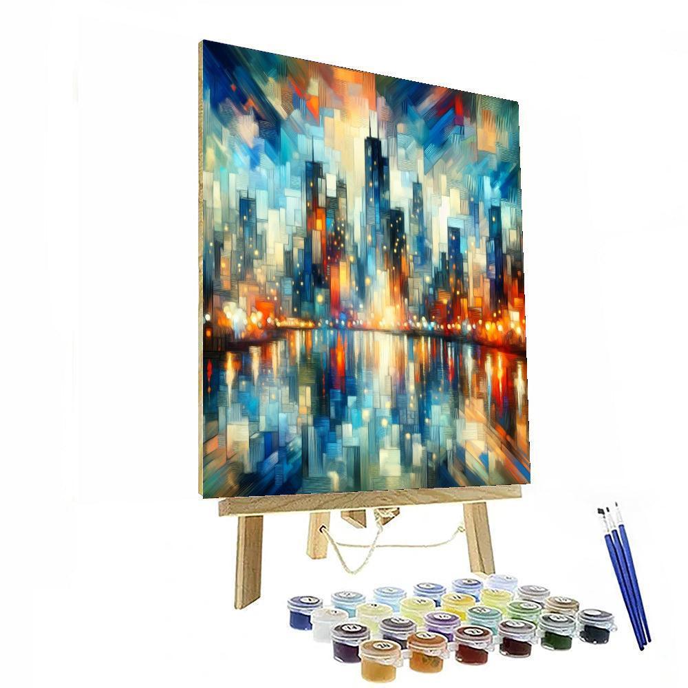 Colorful Urban Reflections Paint By Numbers Art