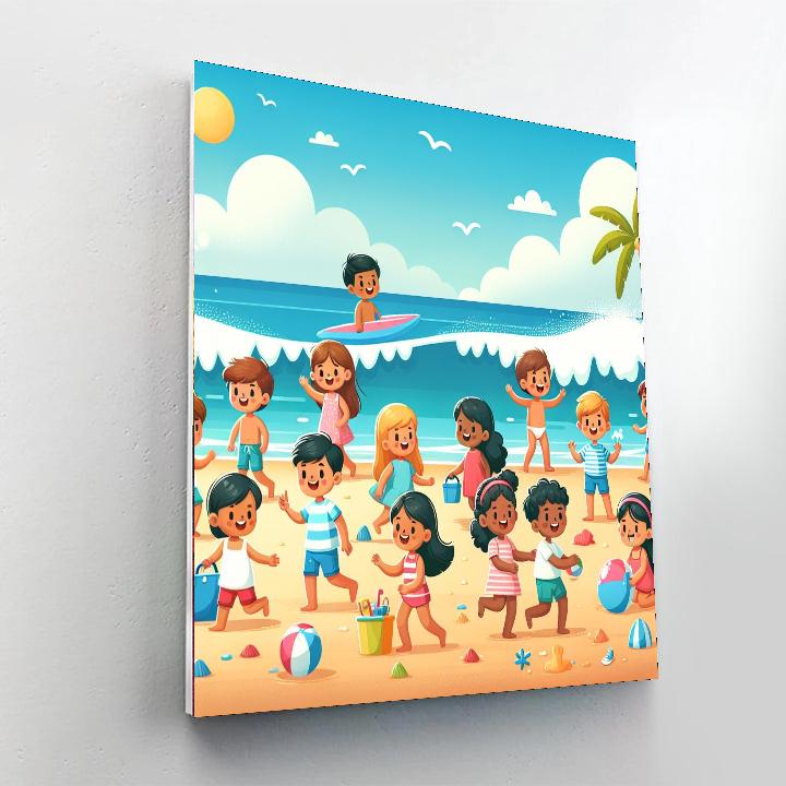 Seaside Vacation Scene Paint By Numbers Art