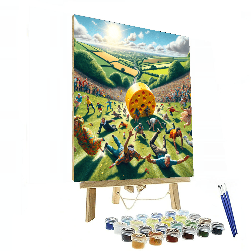 Cooper's Hill Cheese-rolling - England Paint By Numbers Art
