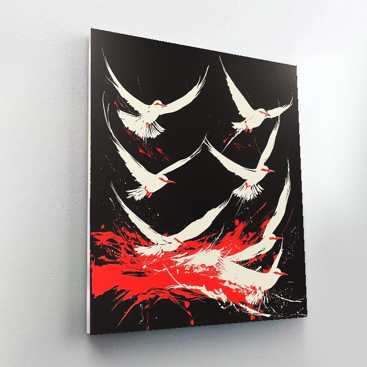 Banksy Inspired Freedom's Flight  Paint By Number