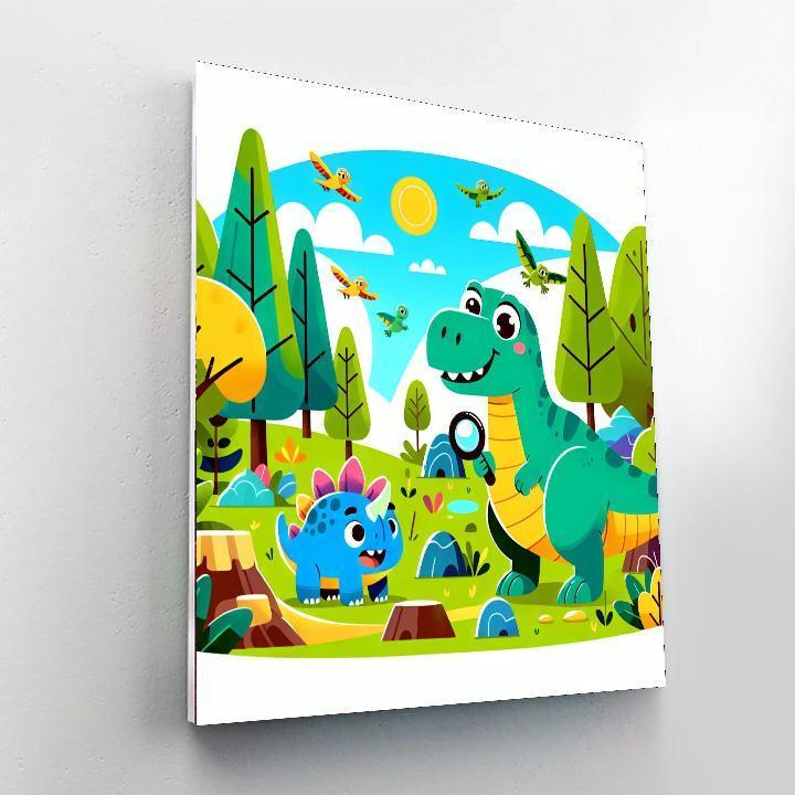 Dino Detective Adventure Paint By Numbers Art