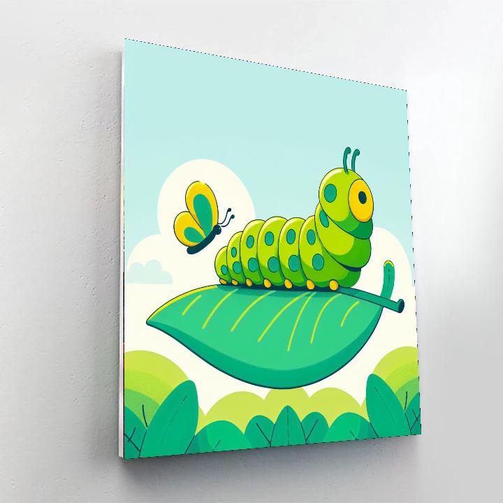 Caterpillar's Colorful Transformation Paint By Numbers Kits