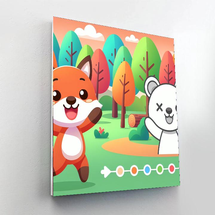 Animal Friends Forest Paint By Numbers Art