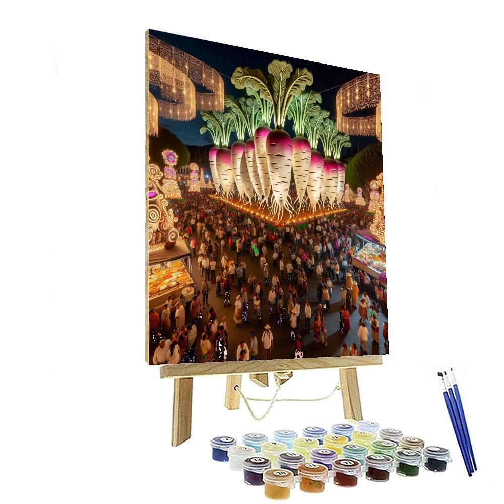 Oaxaca Night Of The Radishes - Mexico Number Painting