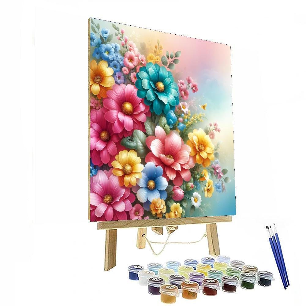 Radiant Flower Bouquet DIY Paint By Numbers