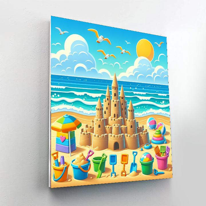 Seaside Sandcastle Challenge Numbered Painting Kits