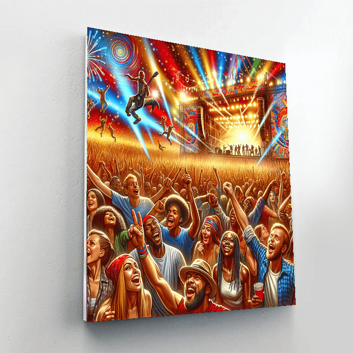 Energetic Music Festival Paint By Numbers Art