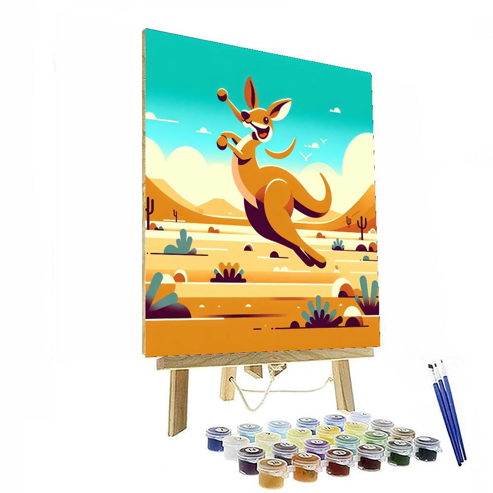 Bouncing Kangaroo Fun Numbered Painting Kits