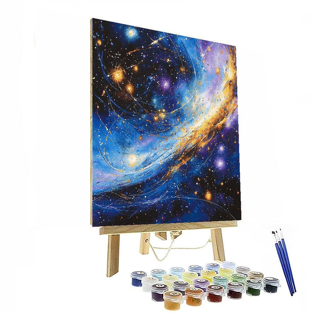 Jackson Pollock Inspired Cosmic Whirls  Paint By Numbers
