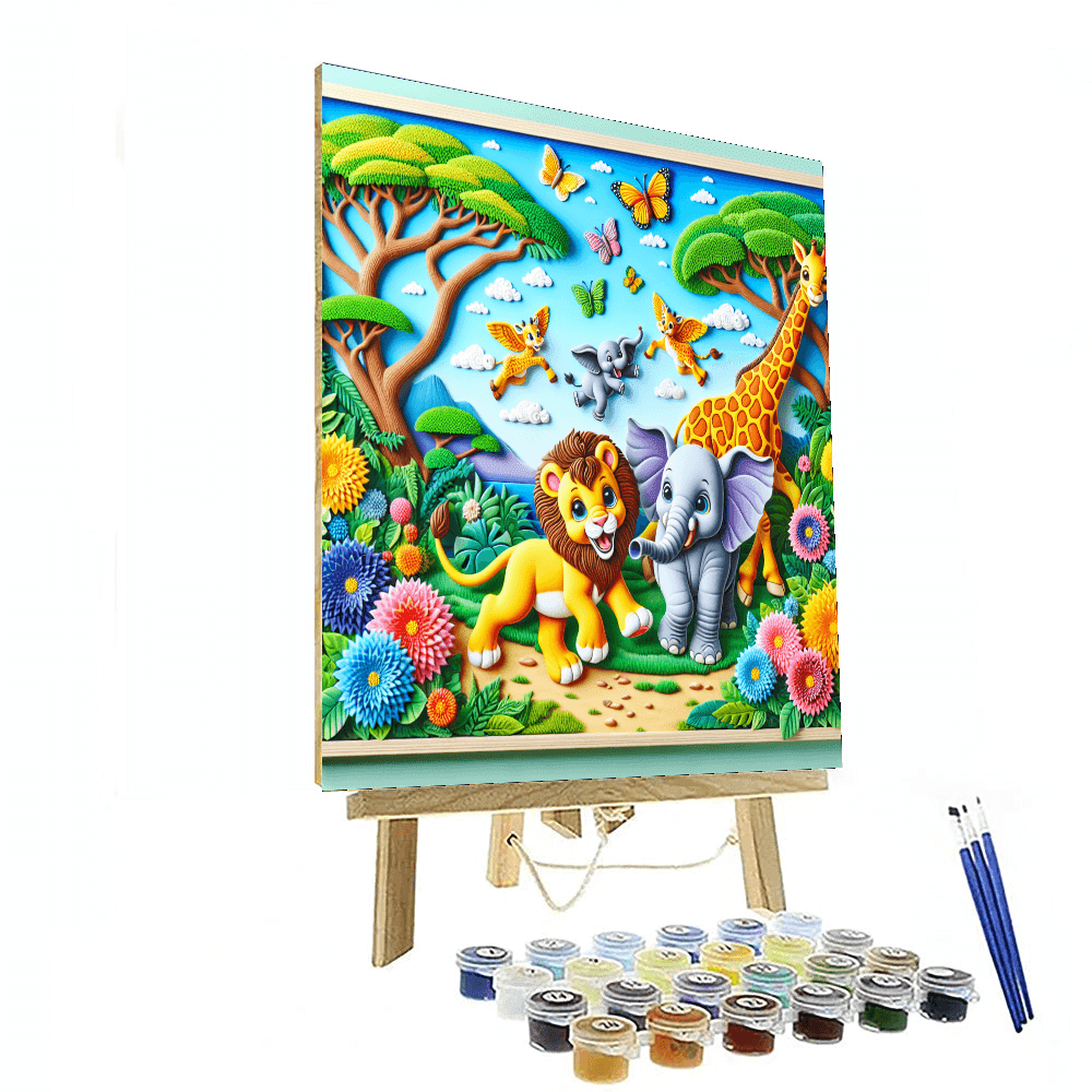 Cute Safari Adventure Paint By Number