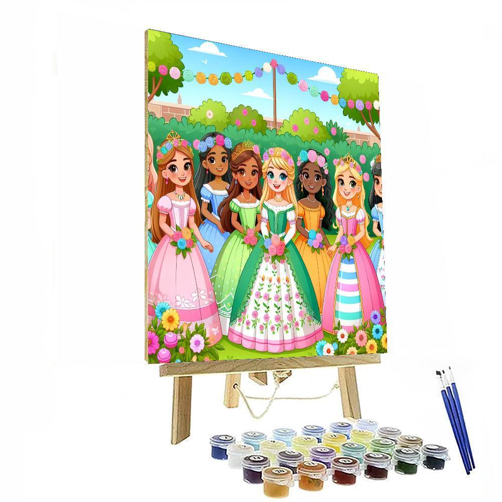 Princess Garden Party Painting Number Kit