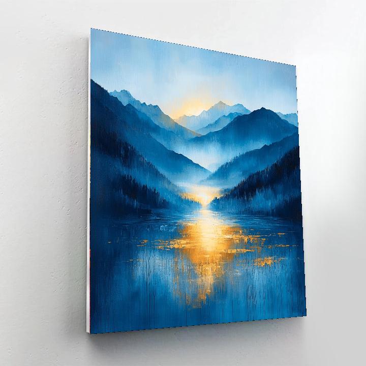 Friedrich Inspired Sublime Mountain Sunrise  Paint By Numbers