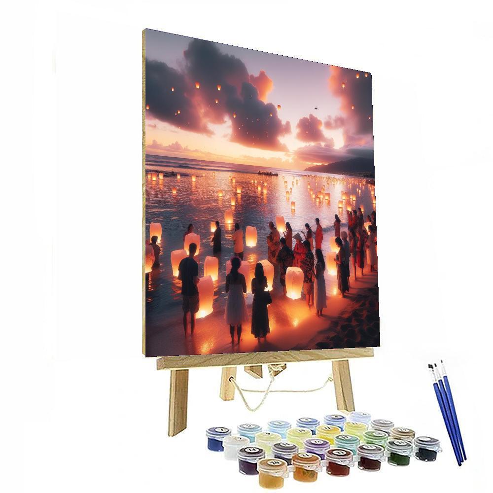 Lantern Floating Hawaii - Honolulu, Usa Paint By Numbers