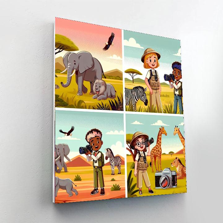 Safari Wildlife Photography DIY Paint By Numbers